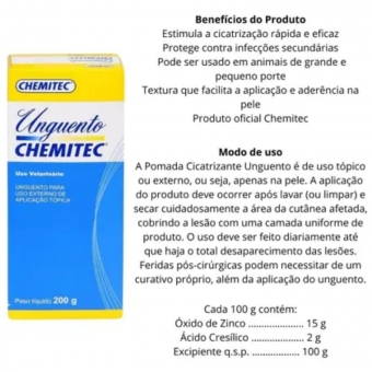 Pomada Cicatrizante Unguento Chemitec 200g