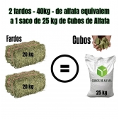 Cubos de Alfafa importado - saco 25kg