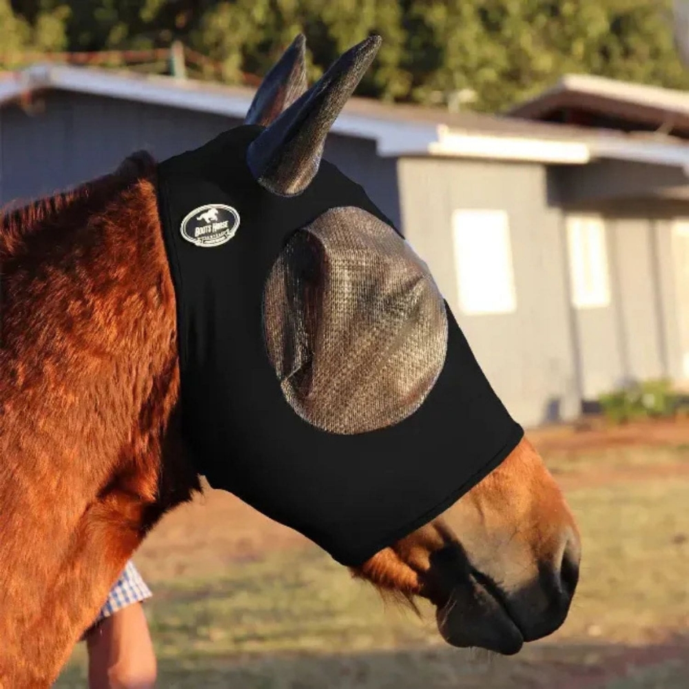 Mascara Anti Mosca Boots Horse Preto e Saco Para Rabo Preto Boots Horse Kit