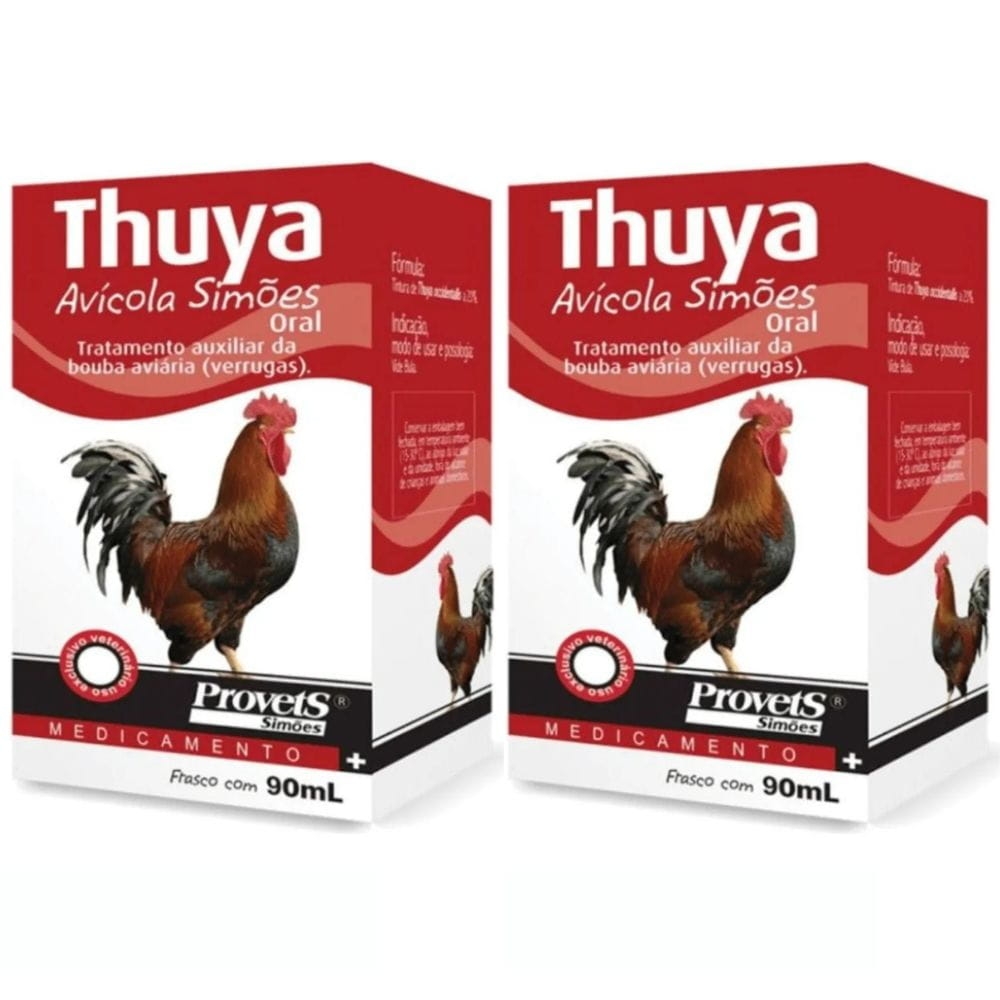 Kit 2 Thuya Avícola Verugas Bolba Das Aves