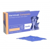 Vermífugo Biovet Vermivet Composto Cães E Gatos 600mg 4 Comp