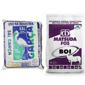kit Sal Branco 25KG + Suplemento Mineral Gado Corte Fós Boi