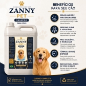 Galão Shampoo Pet Cães 5 Litros Zanny Pet Hidratação e Brilho