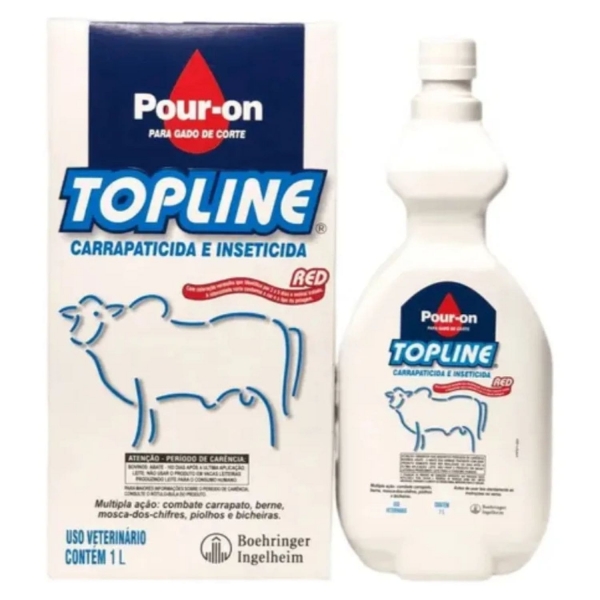Kit TopLine Spray 400ml + Pouron Carrapaticida Inseticida 1L