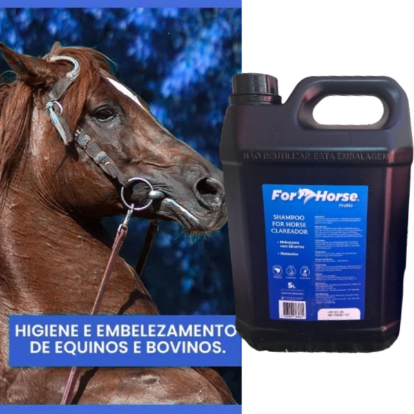 Shampoo Clareador Equino For Horse 5L