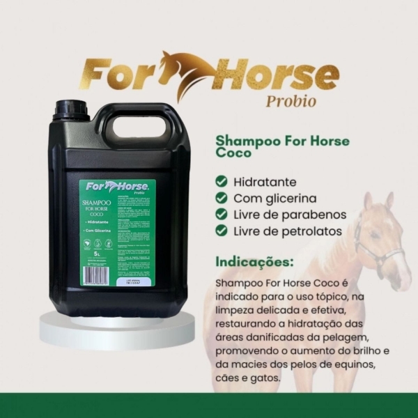 Shampoo De Coco Cavalo Pet 5 Litros Brilho De Exposição Top