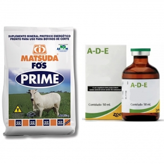 Kit Fós Prime Matsuda 25kg + A.d.e Ade Zoetis 50Ml pfize
