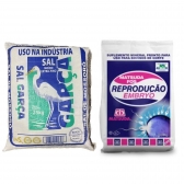 Kit Sal Branco 25KG + Sal Mineral Matsuda Reprodução Bovinos