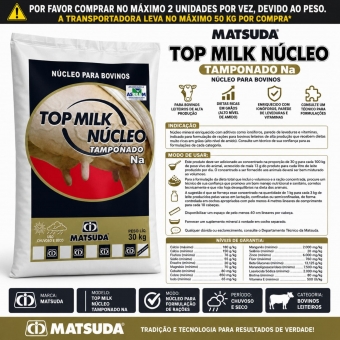 Nucleo Tamponado Vaca Leite Leiteira Bovinos Lactação 25Kg