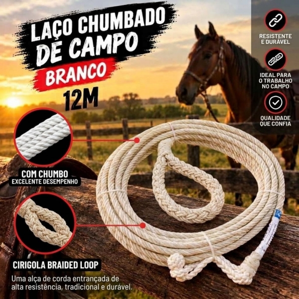 Laço de Campo Chumbado Cirigola 12M Branco