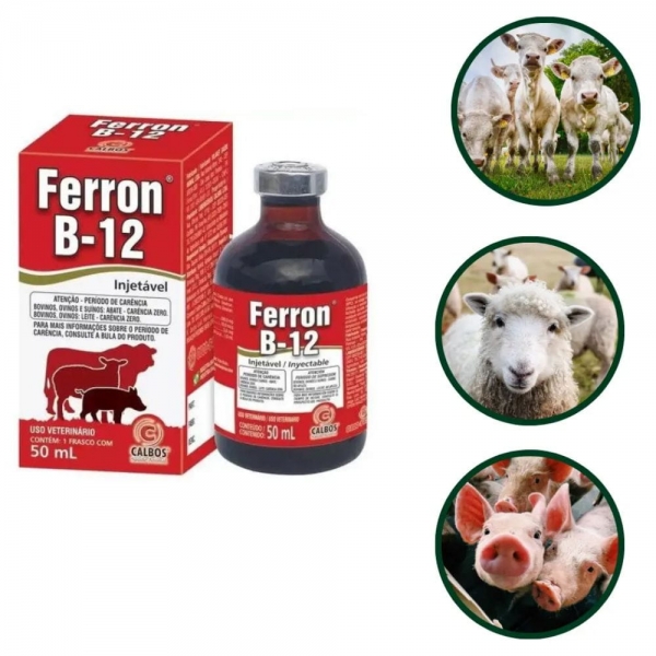 Kit 2 Ferron B12 Calbos 50ml