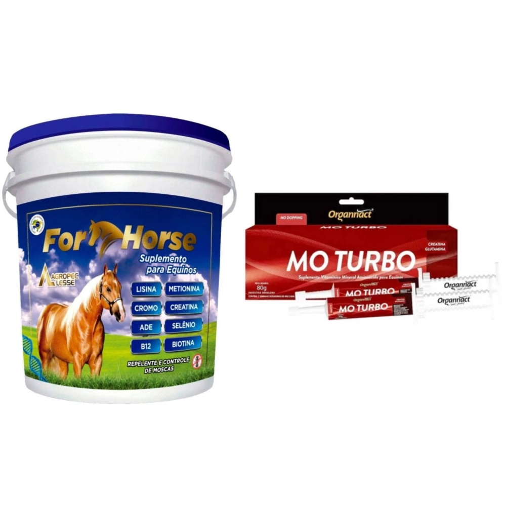 Kit Núcleo Equinos For Horse 1,5kg + MO Turbo 80g