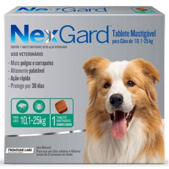 NexGard Antipulgas e Carrapatos para Cães de 10,1 a 25kg