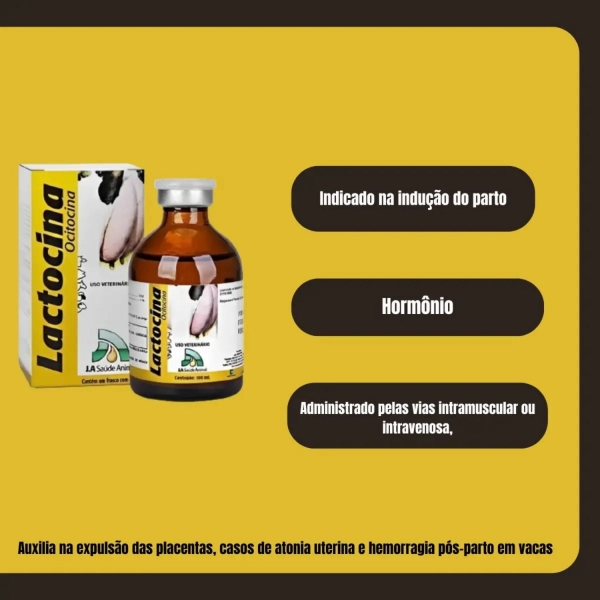 Lactocina Ocitocina Ja Saude Animal Parto Vacas 100ml