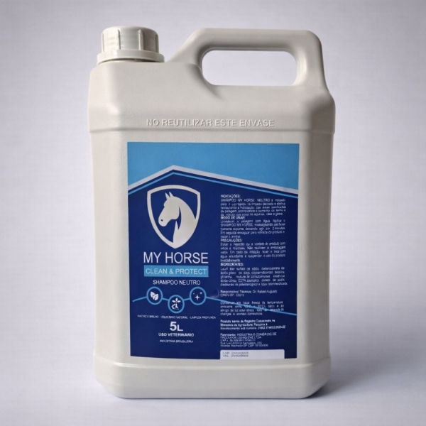 Shampoo Neutro Para Cavalos 5 Litros My Horse Uso Diário