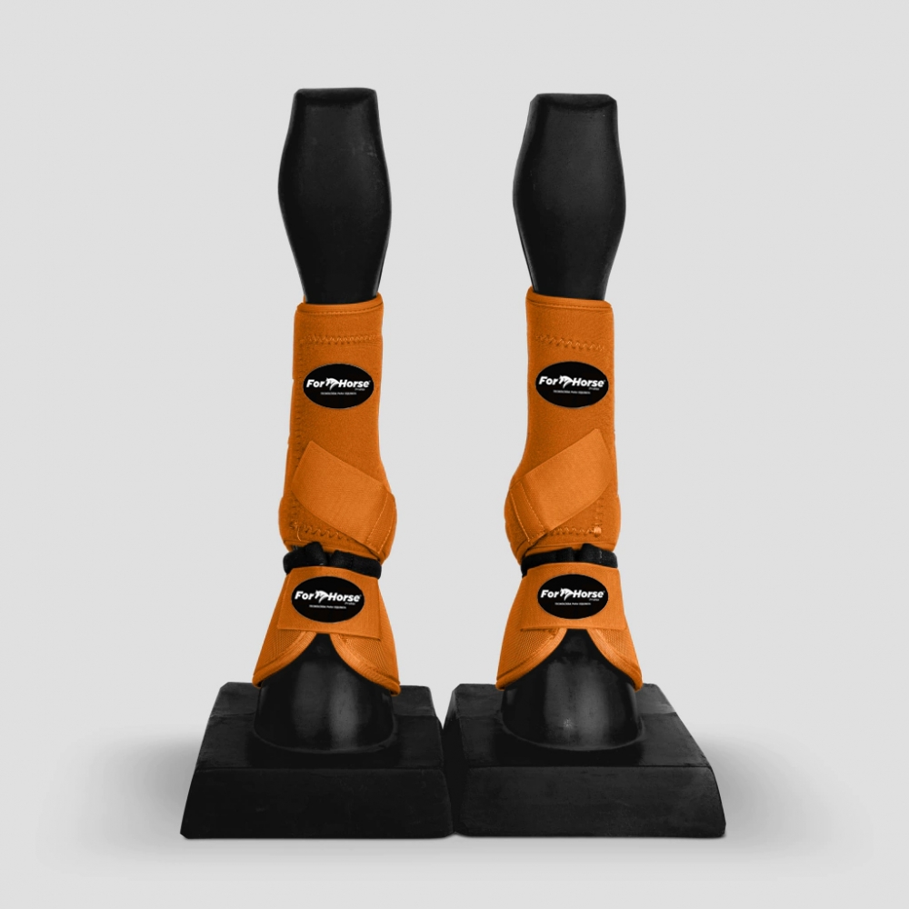 Kit Cloche e Caneleira FOR HORSE - LARANJA