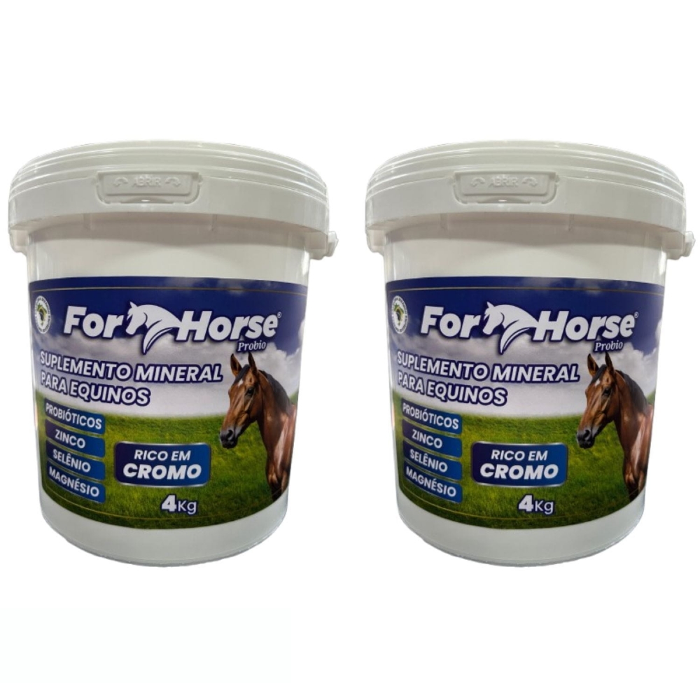 Kit 2 Cromo Suplemento Mineral para Equinos For Horse 8kg