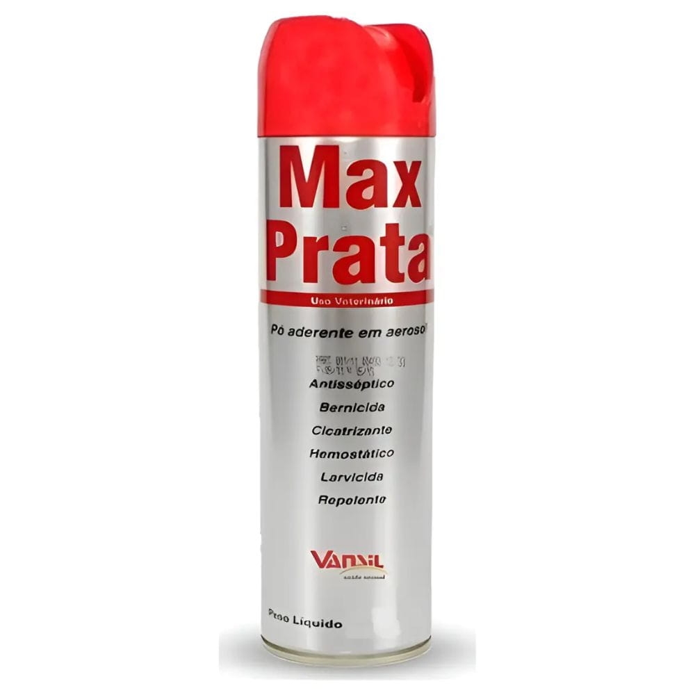 Max Prata 200ml Antisséptico Veterinário Uso Externo Spray