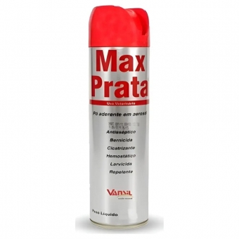 Max Prata 200ml Antisséptico Veterinário Uso Externo Spray