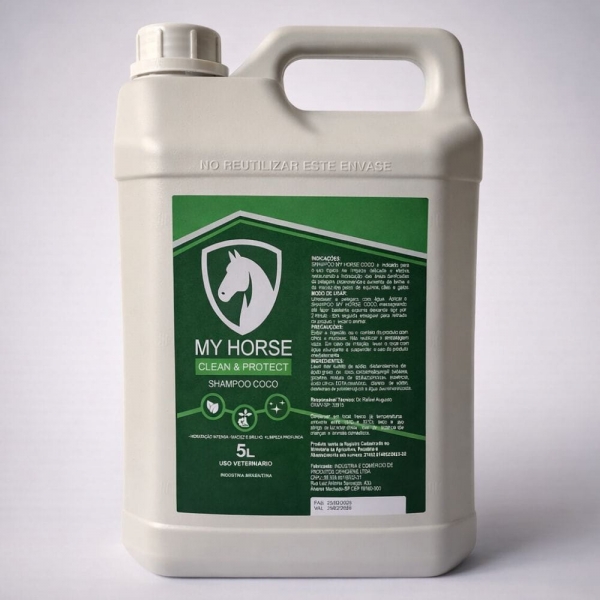 Shampoo de Coco para Cavalos 5L + Repelente pasta citronela