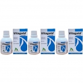 kit 3 Vitagold Potenciado 50Ml Vitamina Aves Bovinos Equinos