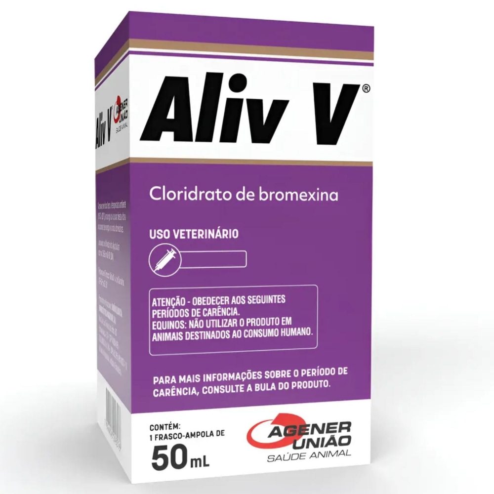 Aliv V 50 Ml Tratamento Respiratório Para Equinos