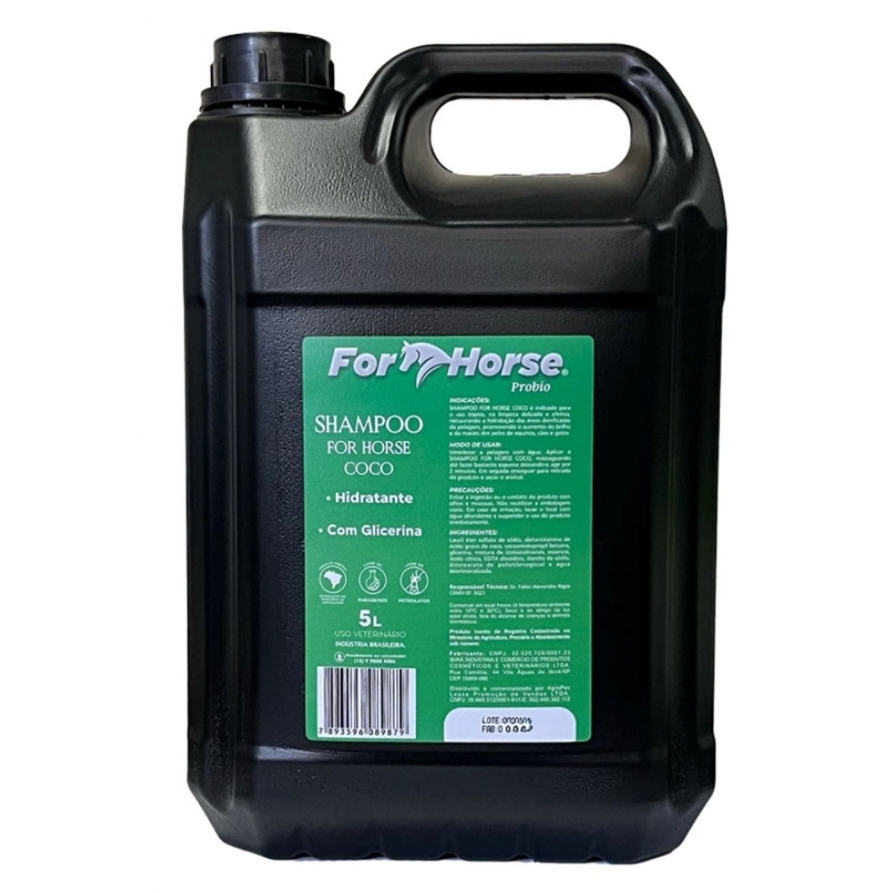 Shampoo De Coco Cavalo Pet 5 Litros Brilho De Exposição Top