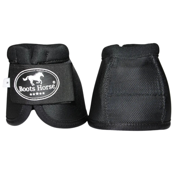 Par Cloche Preta Para Cavalo Poteção Boots Horse Tamanho M