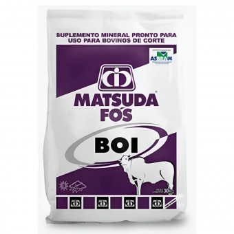 Suplemento Mineral Gado De Corte Engorda Fós Boi Matsuda30kg