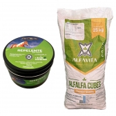 Kit Alfafa cubo saco 25Kg + Repelente Pasta Citronela 150g
