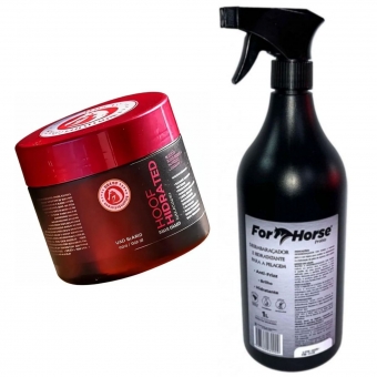 Kit Hoof Hidrated Bálsamo Casco + Desembaraçador ForHorse 1L