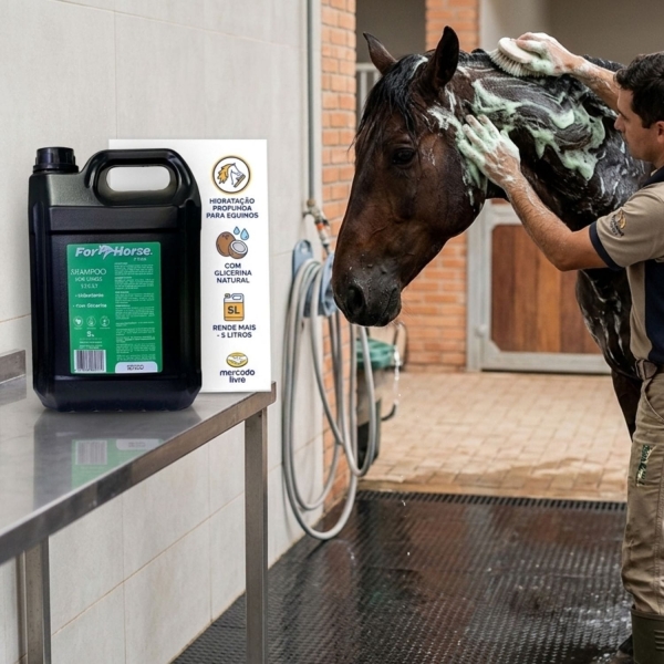 Kit For Horse Desembaraçador + Shampoo Coco para Equinos 5L