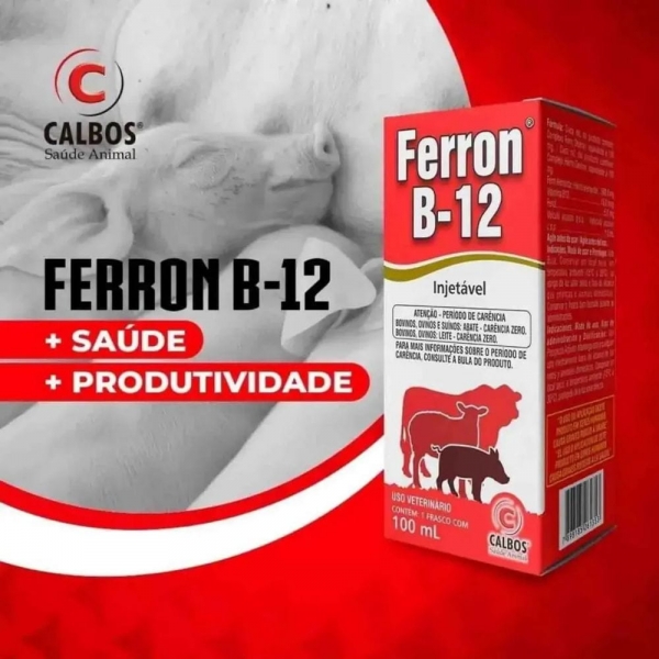 Kit 2 Ferron B12 Calbos 50ml