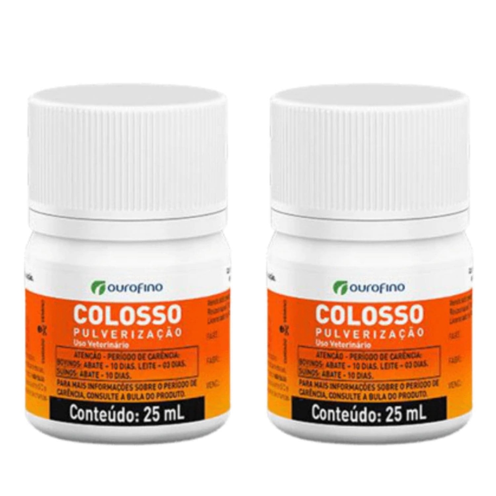 Kit 2 Colosso 25ml Pulverização Carrapato Piolho Mosca Ourofino