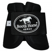 Par Cloche Preta Para Cavalo Poteção Boots Horse Tamanho M