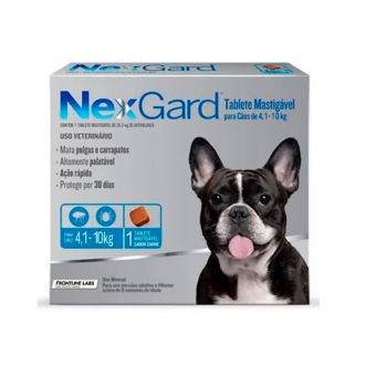 NexGard Antipulgas e Carrapatos para Cães de 4,1 a 10kg