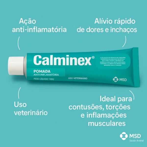 Calminex 30g Pomada Anti-inflamatória Dores Musculares Msd