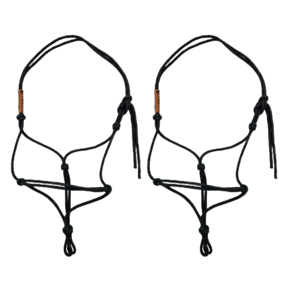 Kit 2 Cabresto 7 Nós de Alta Performance Resistência Conforto - Preto