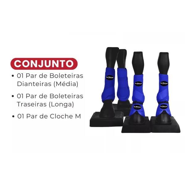 KIT COLOR COMPLETO C/ SKID BOOT FOR HORSE - AZUL ROYAL