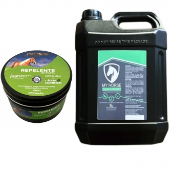 Kit Repelente Pasta + Shampoo Citronela Cavalos 5L MyHorse