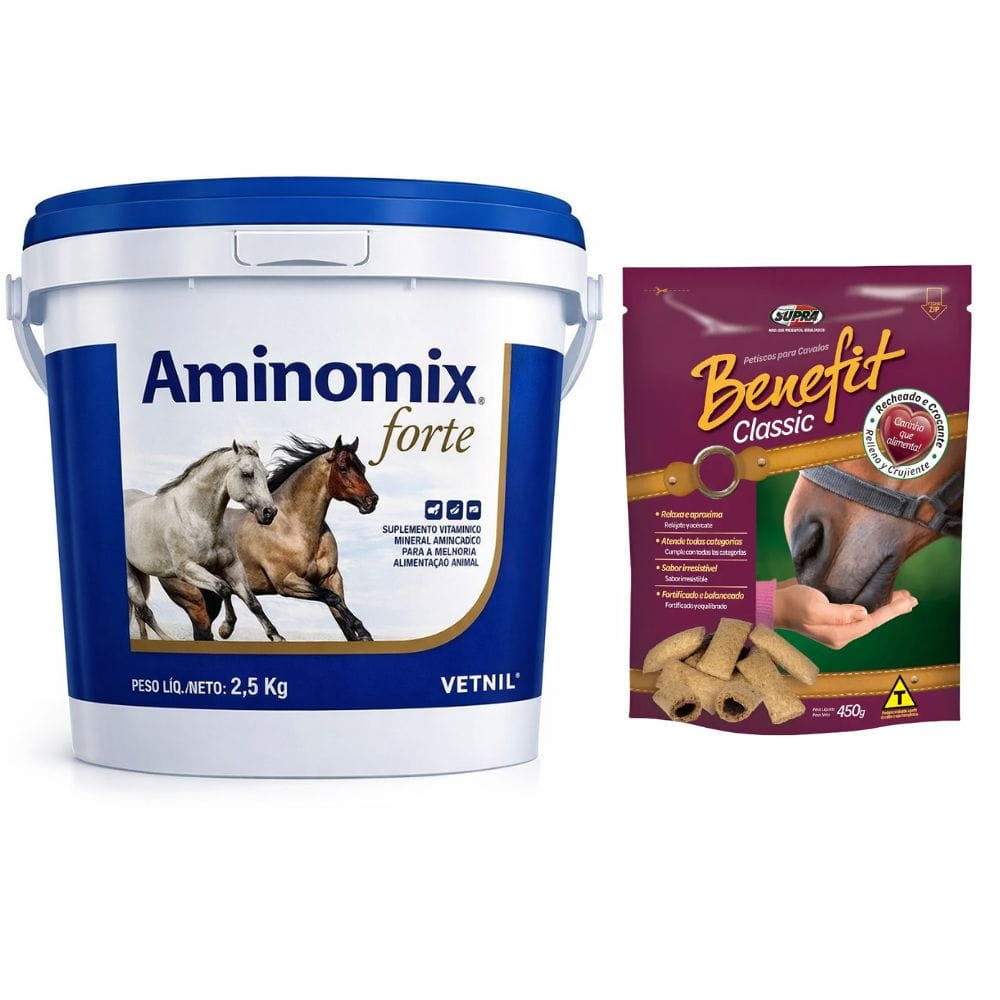 Aminomix Forte Vetnil 2,5kg + Biscoito Petisco Supra Benefit