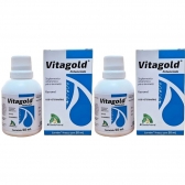 kit 2 Vitagold Potenciado 50Ml Vitamina Aves Bovinos Equinos