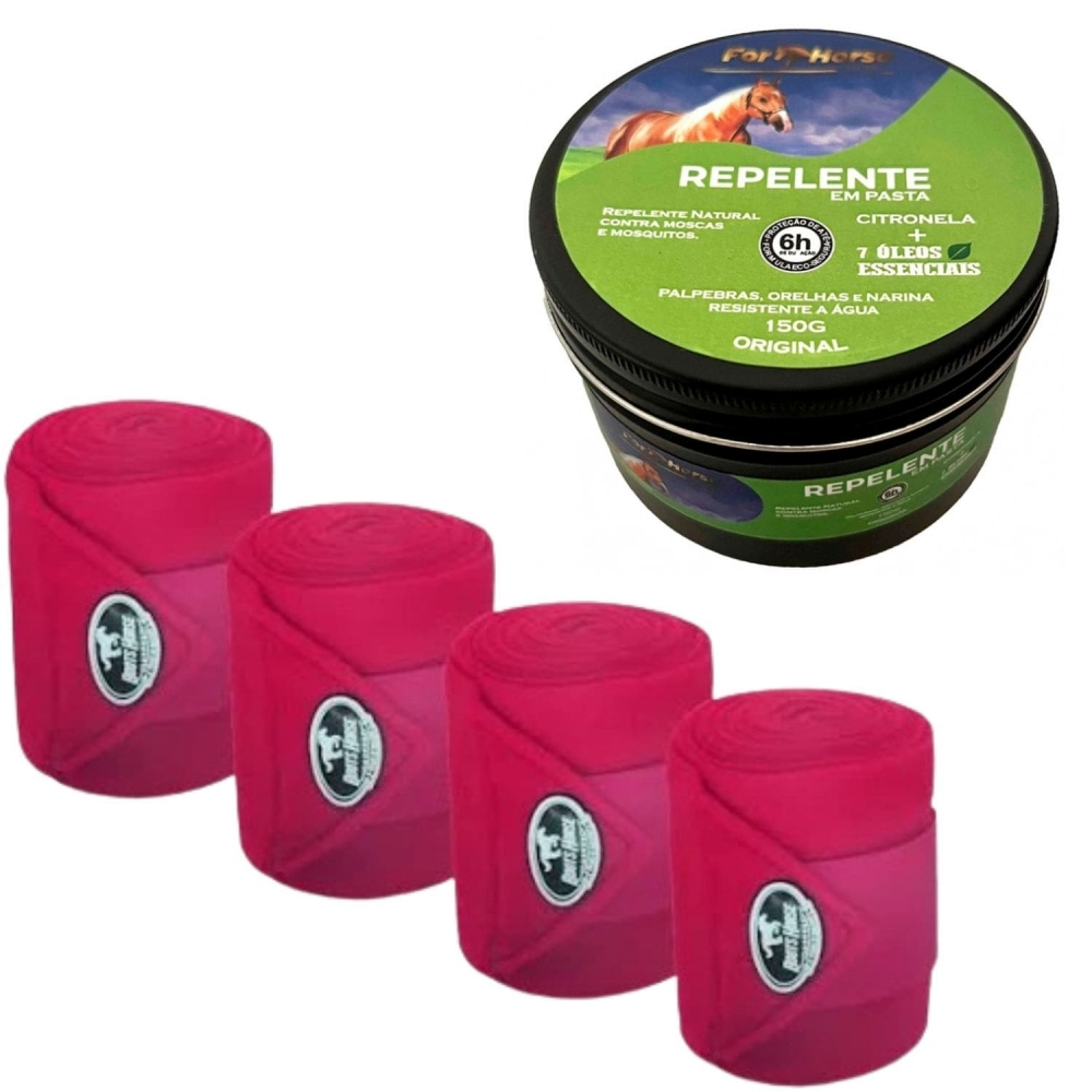 Kit Pasta Repelente contra moscas + liga Descanso Boots Horse