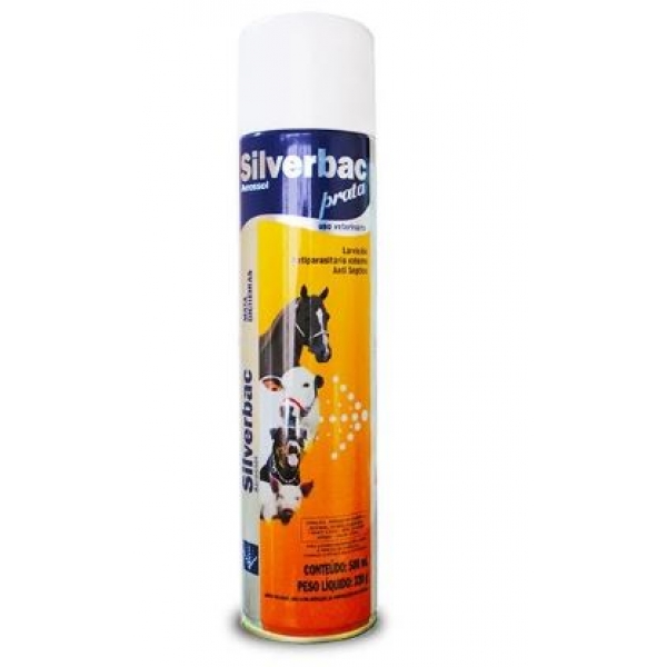 Kit 2 Silverbac Prata 500ml Bovinos Bernes Feridas