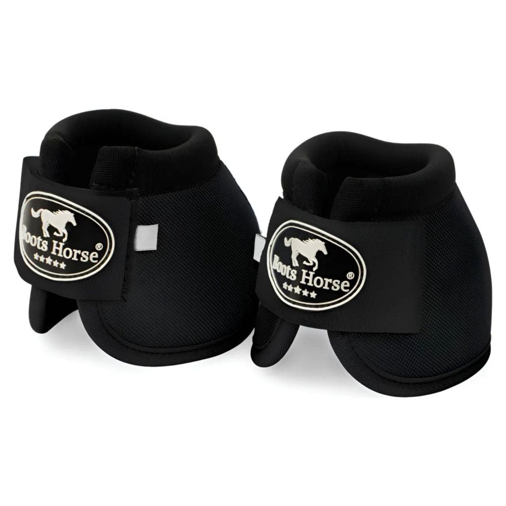 Par Cloche Preta Para Cavalo Poteção Boots Horse Tamanho M