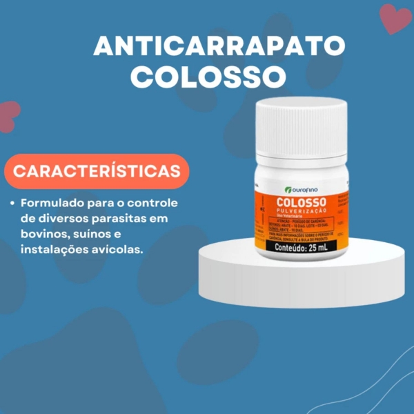 Kit 2 Colosso 25ml Pulverização Carrapato Piolho Mosca Ourofino