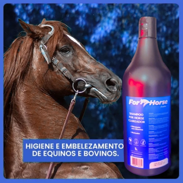 Kit Shampoo Clareador ForHorse 1L + Monovin A Injetável 20ml