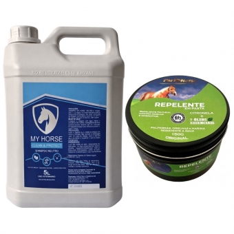 Shampoo Neutro para Cavalos 5L + Repelente pasta citronela