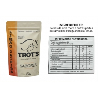 Erva Mate Para Tereré Premium Trots Limão Caipira 500 g