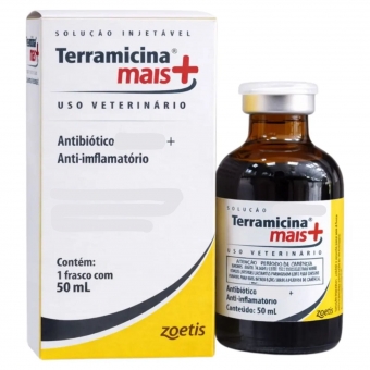 Terramicina Mais+ 50 Ml Trata Infecções Bacteriana Bovinos
